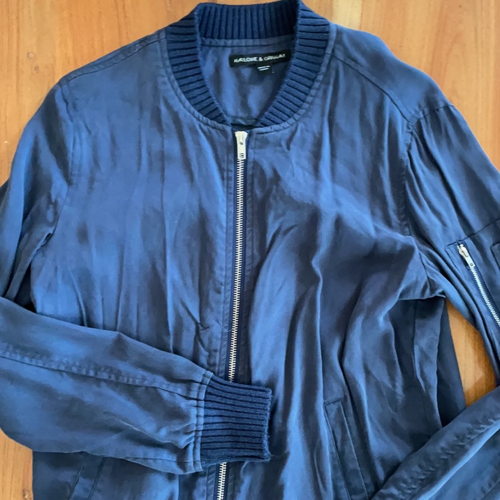 Host pick ✨ New Harlowe and Graham blue lightweight bomber jacket